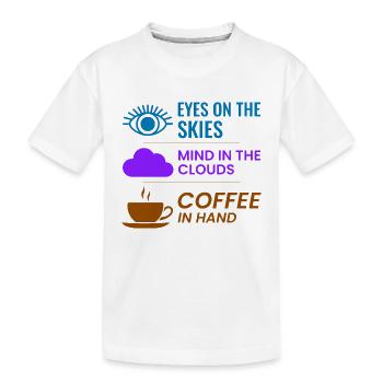 Contrôleur de la circulation aérienne Café ATC Aviation Humour - T-shirt bio Premium Enfant - blanc - Devant