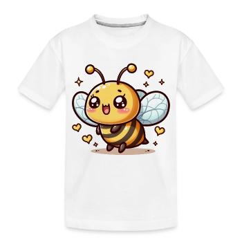 Biene - Kinder Premium Bio T-Shirt - Weiß - Vorne