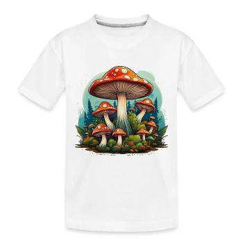 Champignons dans la forêt – les champignons portent chance ! - T-shirt bio Premium Enfant - blanc - Devant