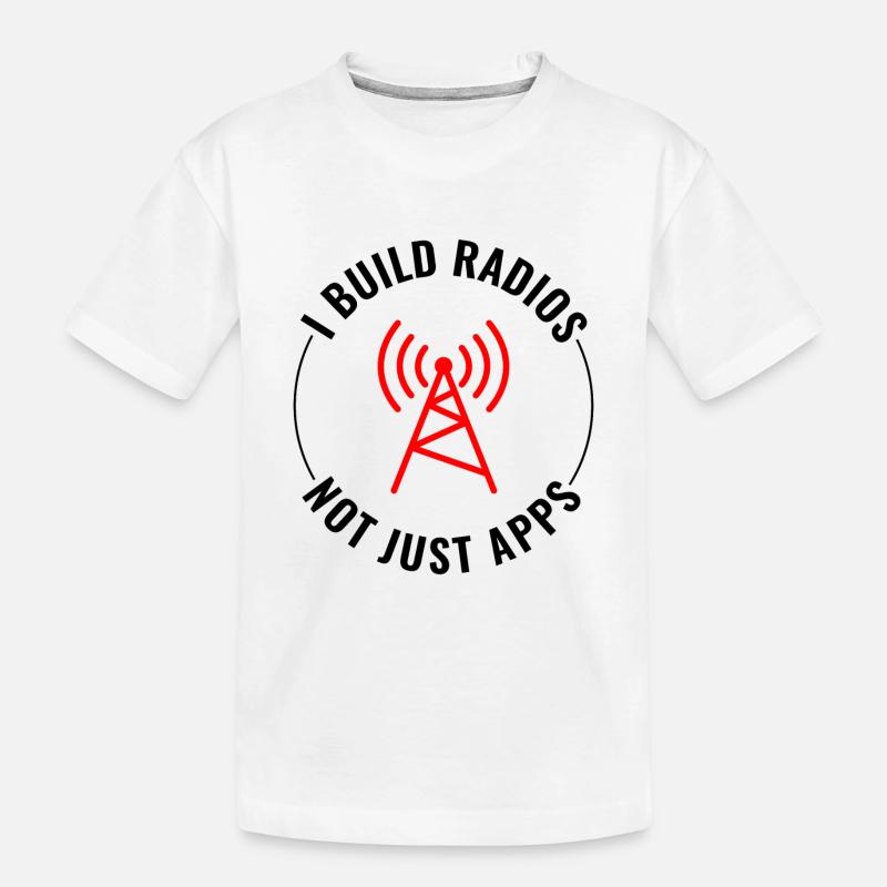 Frequenz der Funkwellen des Amateurfunkers - Kinder Premium Bio T-Shirt - Weiß