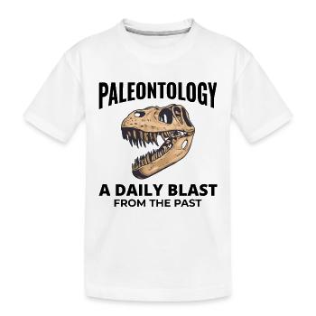 Chasse aux fossiles Paléontologie Dinosaure Préhistorique - T-shirt bio Premium Enfant - blanc - Devant