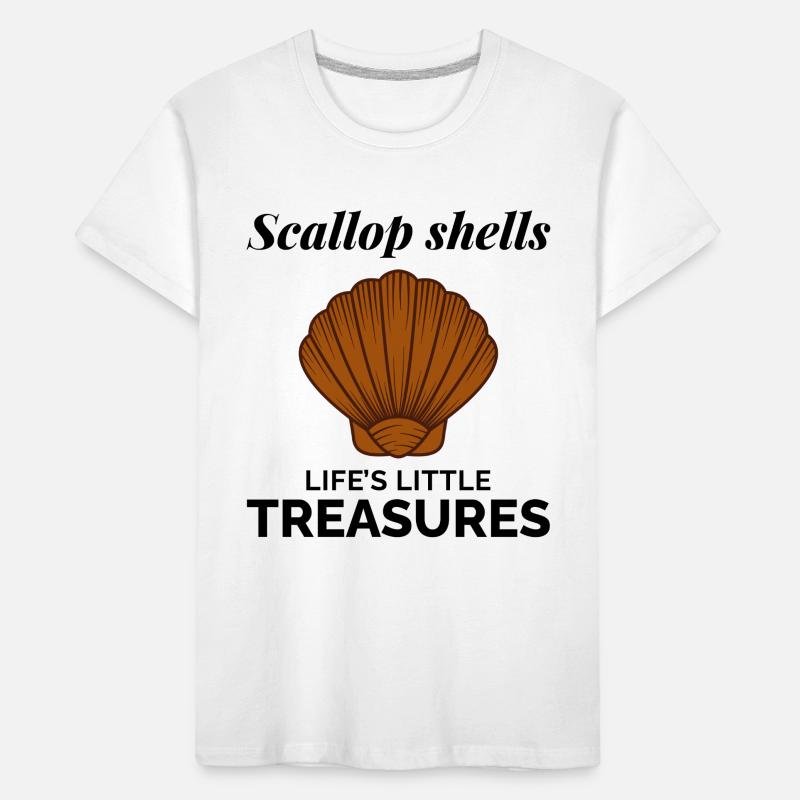 Scallop Seashells Collector Beachcomber Shellfish Kids' Premium Organic T-Shirt