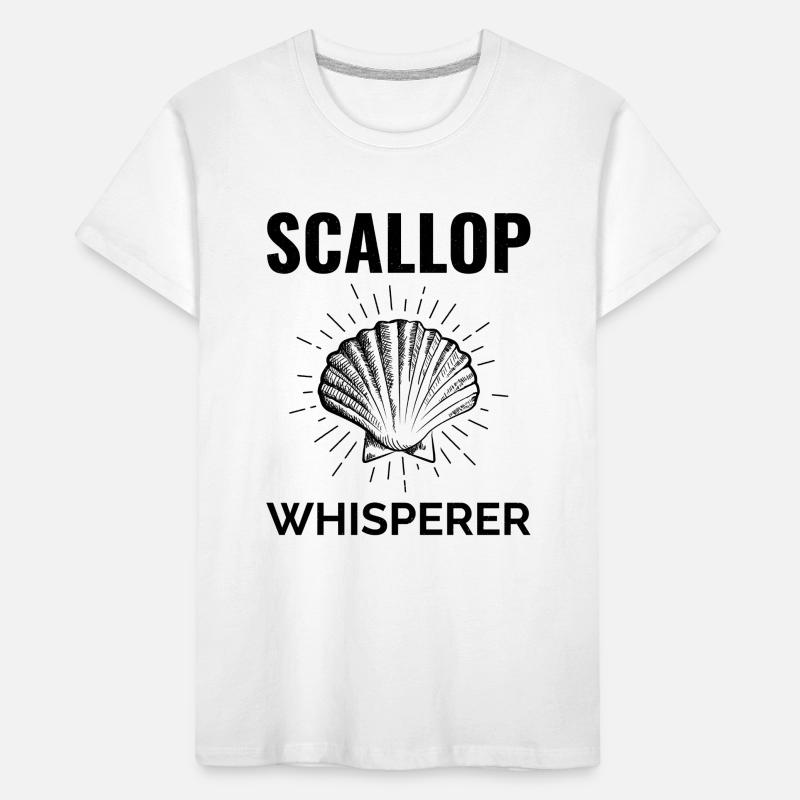 Scallop Seashells Collector Beachcomber Shellfish Kids' Premium Organic T-Shirt