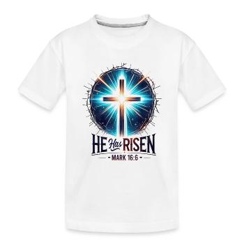 Auferstehung Jesus Botschaften aus der Bibel - Kinder Premium Bio T-Shirt - Weiß - Vorne