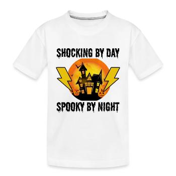 Electrician Halloween: Shocking by Day - Kids' Premium Organic T-Shirt - white - Front