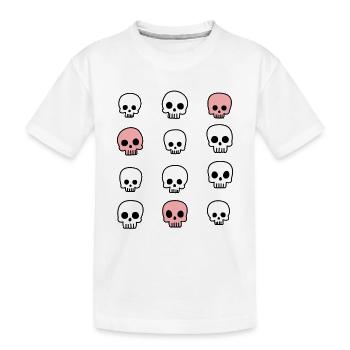 Skull - Kids' Premium Organic T-Shirt - white - Front