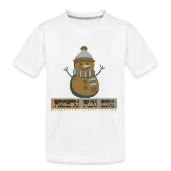 Frosty Fun Day - Snowman - Kinder Premium Bio T-Shirt - Weiß - Vorne