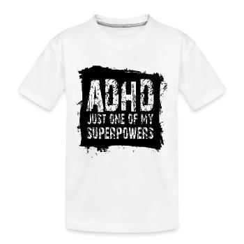 ADHD - Kids' Premium Organic T-Shirt - white - Front