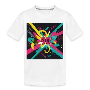 90s vibes - Kids' Premium Organic T-Shirt - white - Front