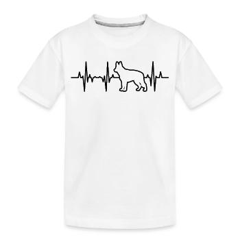 Deutscher Schäferhund Pulsschlag - Kinder Premium Bio T-Shirt - Weiß - Vorne