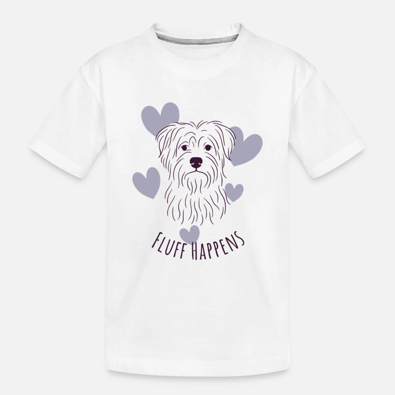 Fluff happens - Kinder Premium Bio T-Shirt - Weiß