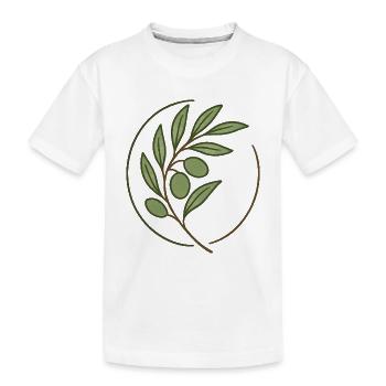 Rameau d’olivier - paix, espoir et nouveaux départs - T-shirt bio Premium Enfant - blanc - Devant