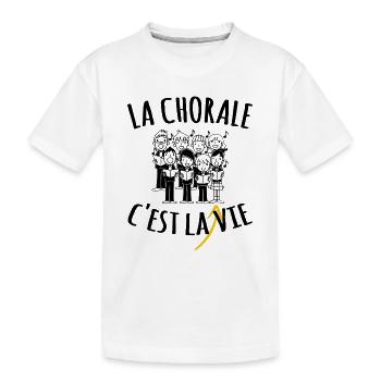 Chorale Chanteurs Prenom Personnalisable - T-shirt bio Premium Enfant - blanc - Devant