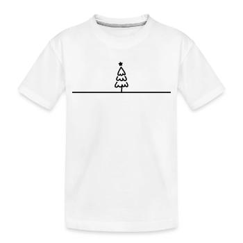 Weihnachtsbaum - Kinder Premium Bio T-Shirt - Weiß - Vorne