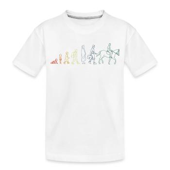 Reitsportler Evolution - Kinder Premium Bio T-Shirt - Weiß - Vorne