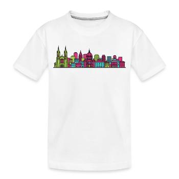 Montpellier Stadtsilhouette Arc de Triomphe Art - Kinder Premium Bio T-Shirt - Weiß - Vorne