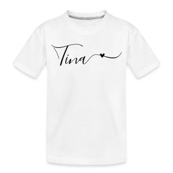 Tina, prénom, prénom décoratif - T-shirt bio Premium Enfant - blanc - Devant