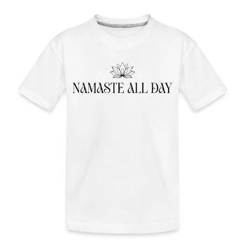 Namaste All Day Lotus - Méditation Bohème Yoga - T-shirt bio Premium Enfant - blanc - Devant