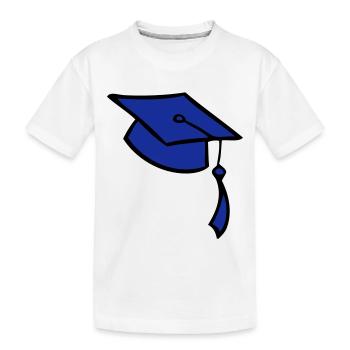 le collège, graduation, chapeau, forme, uni+, - T-shirt bio Premium Enfant - blanc - Devant