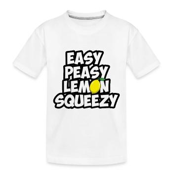 easy peasy lemon squeezy - Kinder Premium Bio T-Shirt - Weiß - Vorne