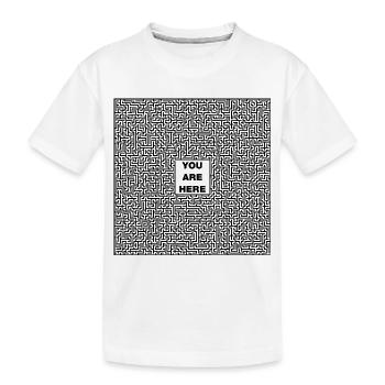 Labyrinthe Vous êtes ici - T-shirt bio Premium Enfant - blanc - Devant