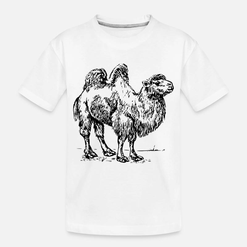 Kamel - Kinder Premium Bio T-Shirt - Weiß