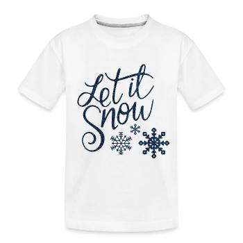 Laisse la neige - T-shirt bio Premium Enfant - blanc - Devant