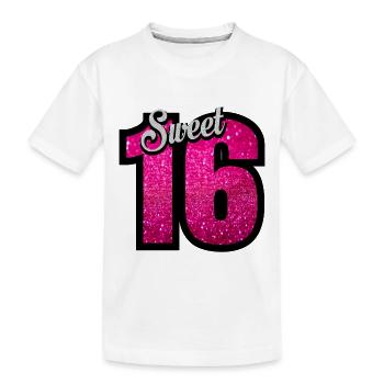 Sweet 16 - Kinder Premium Bio T-Shirt - Weiß - Vorne