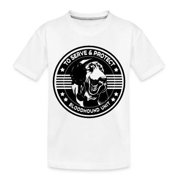 Bloodhound - Kinder Premium Bio T-Shirt - Weiß - Vorne