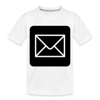 E-Mail! Geschenk Idee Geschenkidee - Kinder Premium Bio T-Shirt - Weiß - Vorne