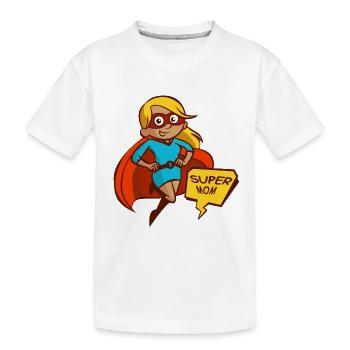Supermama als Geschenk - Kinder Premium Bio T-Shirt - Weiß - Vorne