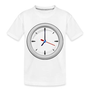 clock time clock time hourglass hourglass68 - Kids' Premium Organic T-Shirt - white - Front