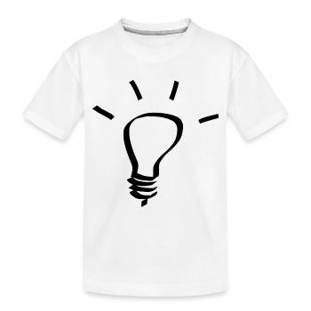 Ampoule idée cadeau - T-shirt bio Premium Enfant - blanc - Devant