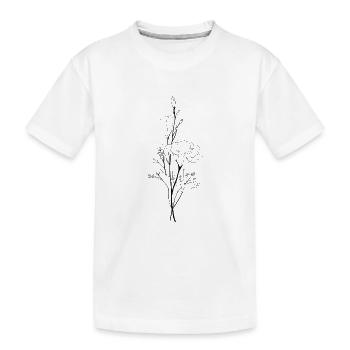 Minimal Blumenstrauß - Kinder Premium Bio T-Shirt - Weiß - Vorne