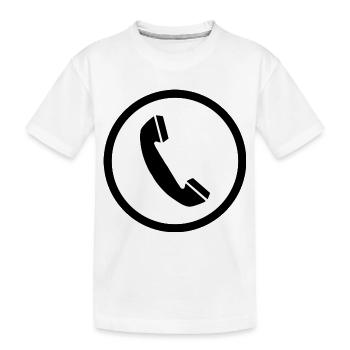téléphone téléphone mobile retro21 radio téléphone mobile - T-shirt bio Premium Enfant - blanc - Devant