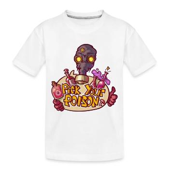 Pick your poison - Kids' Premium Organic T-Shirt - white - Front