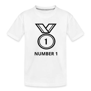 Numéro une médaille - T-shirt bio Premium Enfant - blanc - Devant