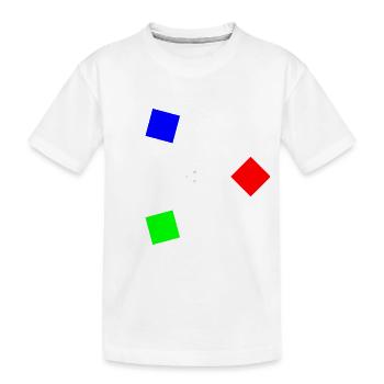 Art abstrait - Design rectangle coloré - T-shirt bio Premium Enfant - blanc - Devant