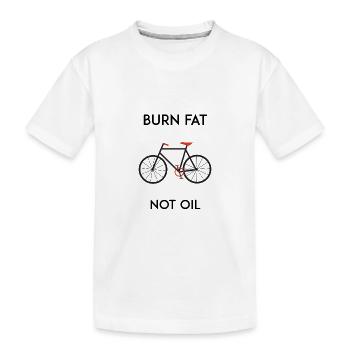 Vélo Vélo T-Shirt "Burn fat oil" vélo de route - T-shirt bio Premium Enfant - blanc - Devant