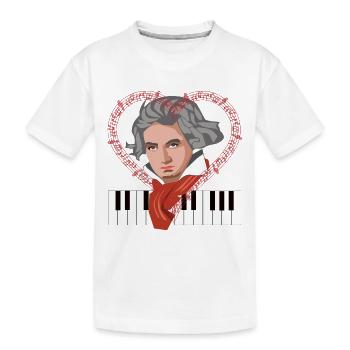 J’adore Beethoven compositeur pianiste classique - T-shirt bio Premium Enfant - blanc - Devant