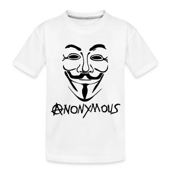 logo anarchy anonymous masque mask - T-shirt bio Premium Enfant - blanc - Devant