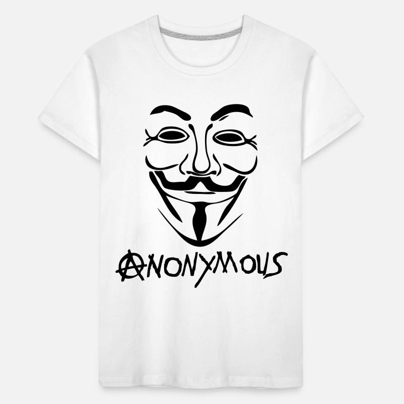 logo anarchy anonymous masque mask T-shirt bio Premium Enfant