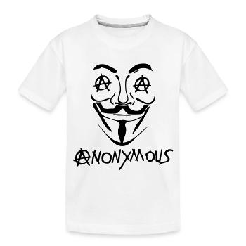 logo anarchy anonymous2 masque mask - T-shirt bio Premium Enfant - blanc - Devant