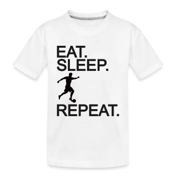 Soccer Eat Sleep Repeat - Fußball - Kinder Premium Bio T-Shirt - Weiß - Vorne