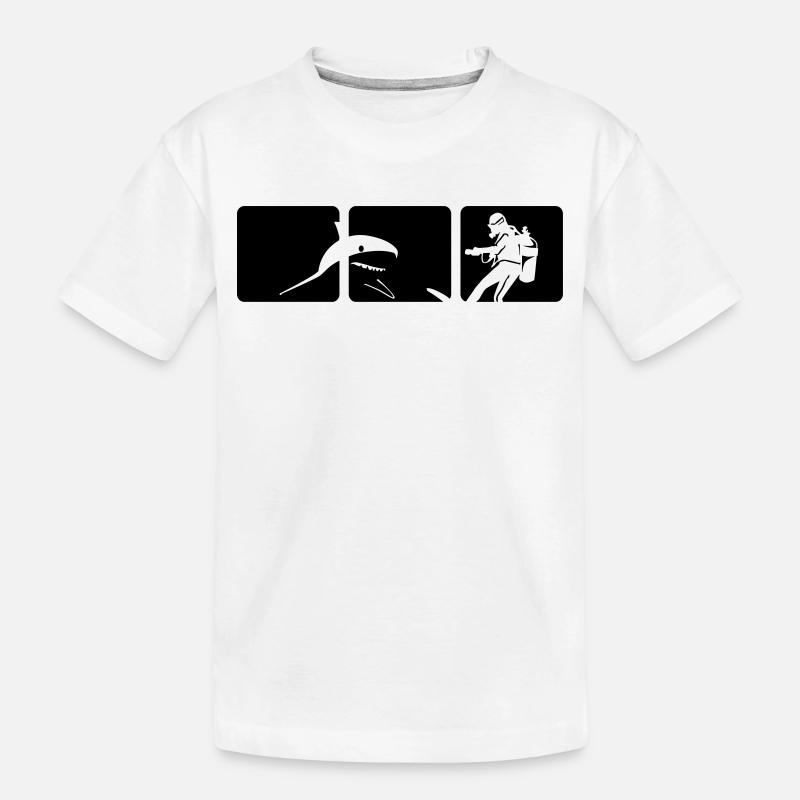 Plongée avec les requins - T-shirt bio Premium Enfant - blanc