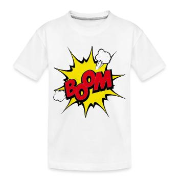 Boom - Kinder Premium Bio T-Shirt - Weiß - Vorne