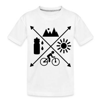 Radsport - Kinder Premium Bio T-Shirt - Weiß - Vorne