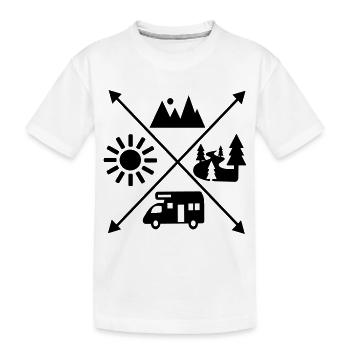 Wohnmobil - Kinder Premium Bio T-Shirt - Weiß - Vorne