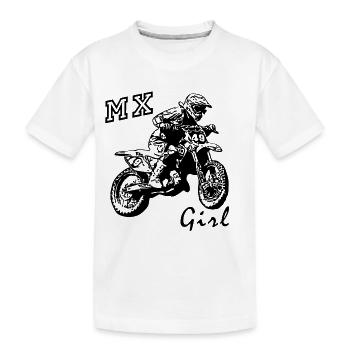 mx girl - Kinder Premium Bio T-Shirt - Weiß - Vorne