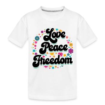 Hippie | Paix Paix Liberté Les hippies Cadeaux - T-shirt bio Premium Enfant - blanc - Devant